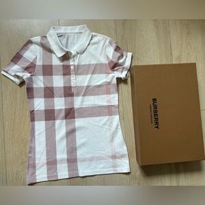 🔴BURBERRY⚪️🔥100% Authentic Burberry White and Pink Garment with Button🔥